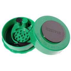 TightVac GrinderVac 60 ml, airtight container with grinder Green