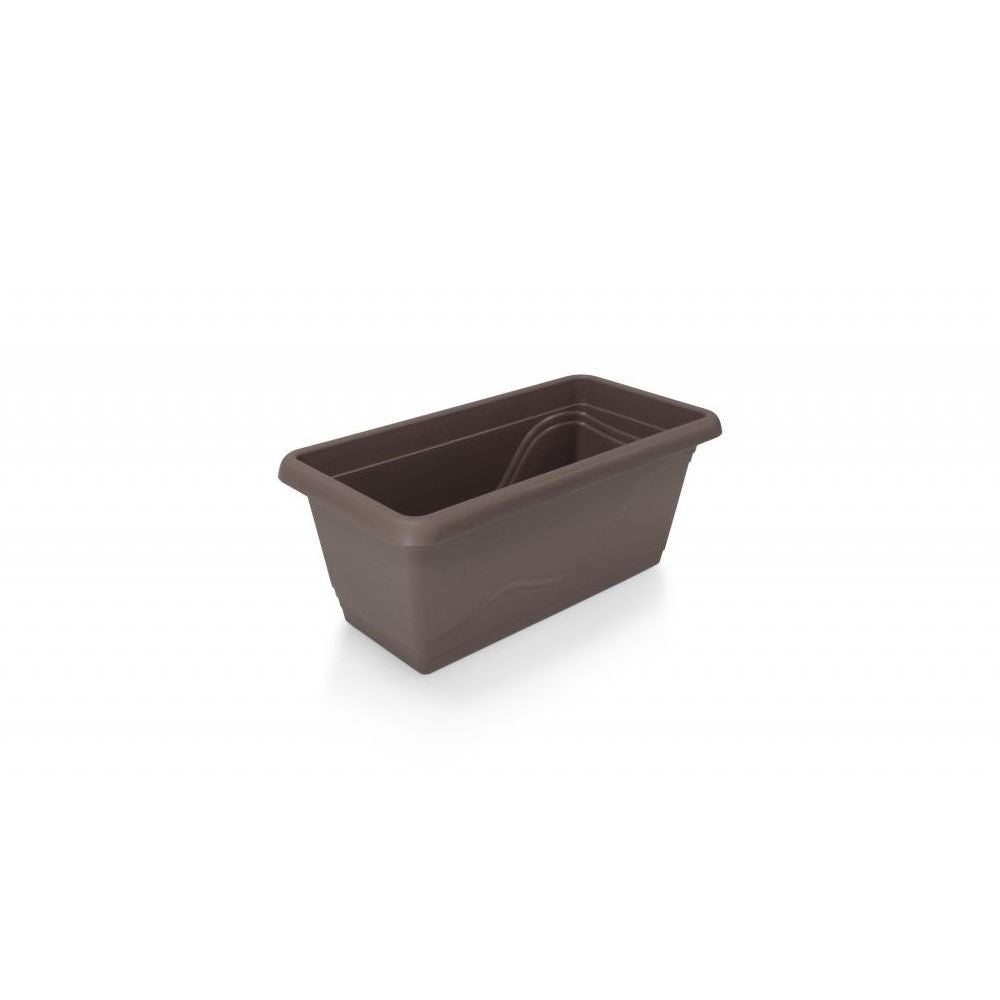 Plastkon flower box Extra Flor Brown, 40x20.5x17 cm