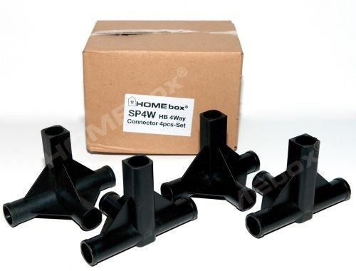 Homebox Spareparts 3 Way Connector für 16 mm Stangen (8 Stk.)