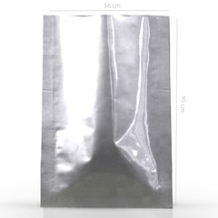 Qnubu Aluminum Foil Bag Sealable Silver 560x950 mm