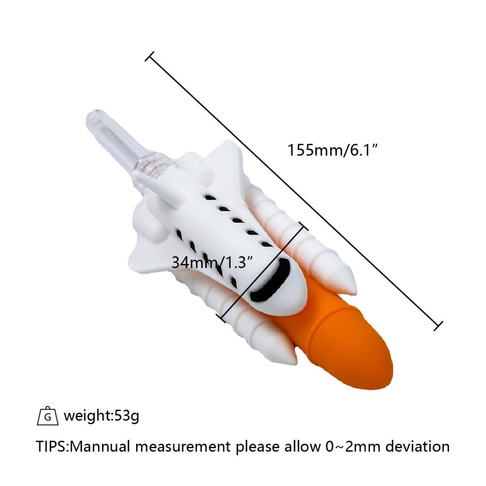 Bongthai Silicone Rosin Space Ship Nectar Collector Quartz Tip 15.5 cm, BOX 10 pcs.