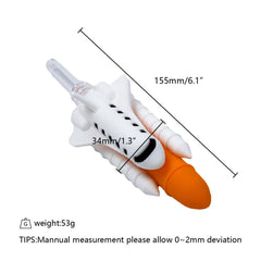Bongthai Silicone Rosin Space Ship Nectar Collector Quartz Tip 15.5 cm, BOX 10 pcs.