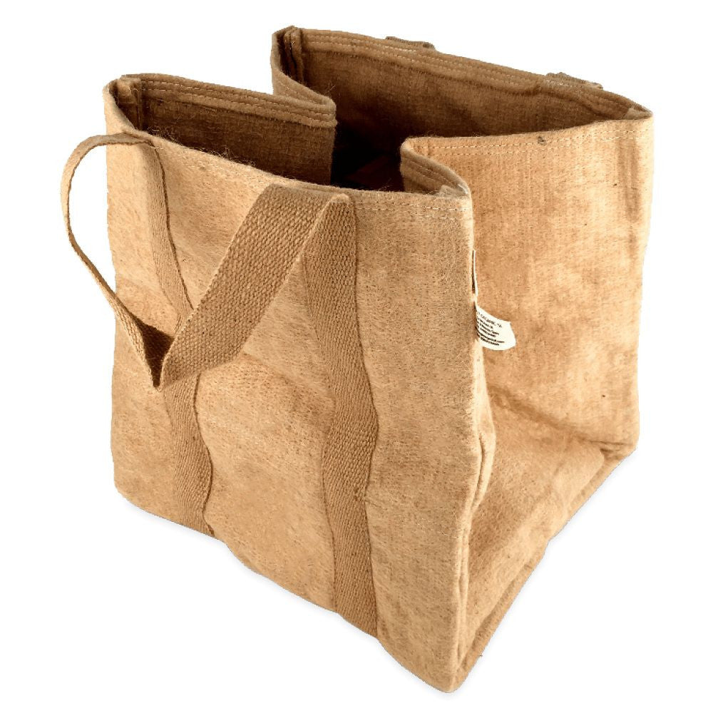 U Gro Jute Square Reinforced Flower Pot with Handles 30x30x30 cm - 30 l
