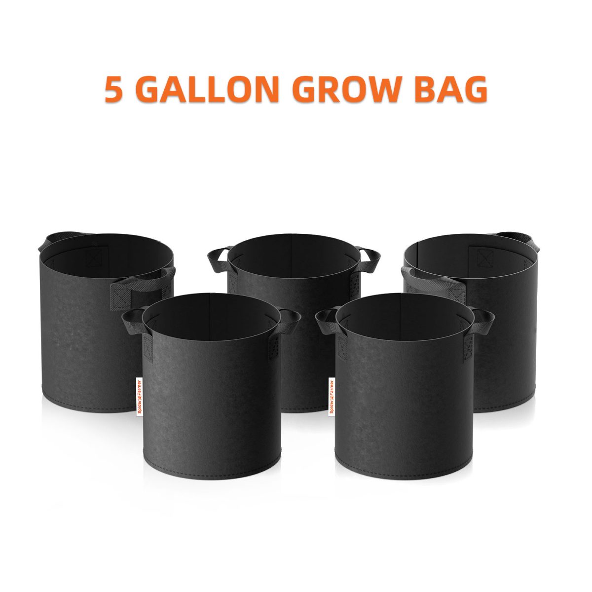 Spider Farmer 5 Gallon Planting Grow Bag 5 Packs 