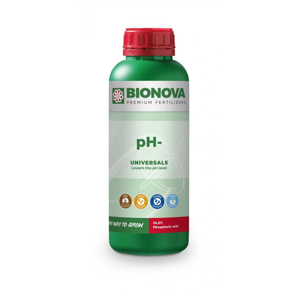 BioNova pH- (P2O5 24.5% phosphoric acid) 1 l - (multilingual label incl. DE)
