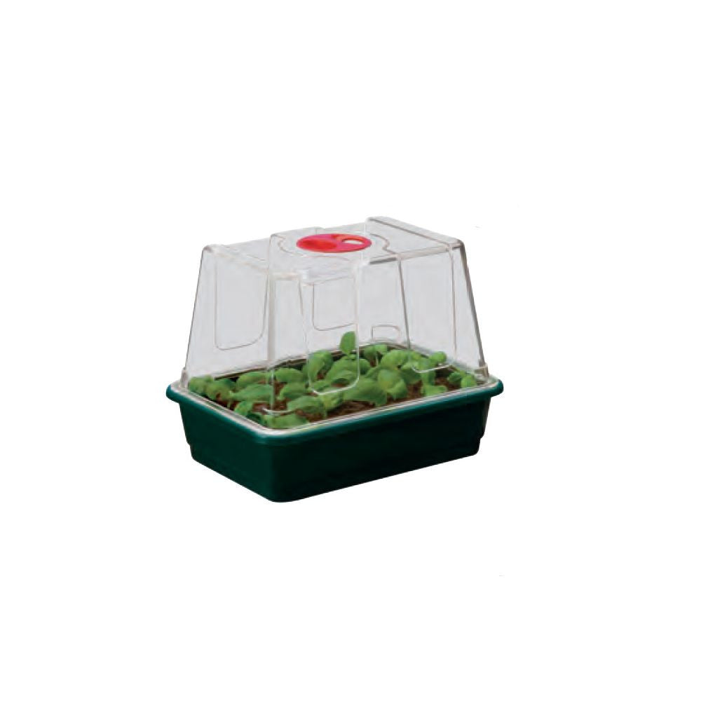 Garland Gewächshaus Small High Dome Propagator Black mit Drainage, Hartplastik, unbeheizt, 23x17x18 cm