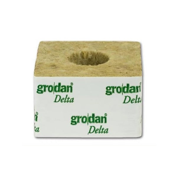 Grodan 100x100x65 mm, growing cube with small hole 27x40 mm, 1 pc.