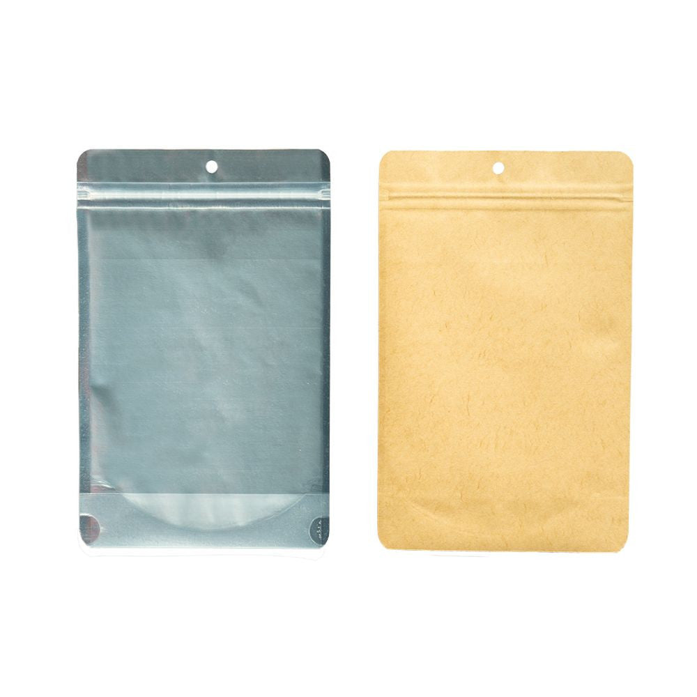 Qnubu zip bag Kraft 28g, 235x150 mm, PACK OF 50 pcs