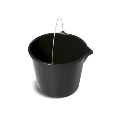 Garden bucket with pourer, black 12l