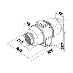Dalap AP Quiet 100 mm, 170/240 m3/hr