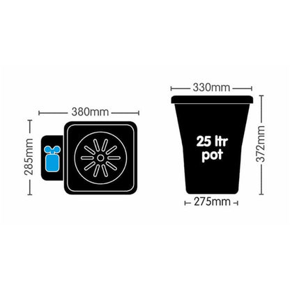 Autopot 1Pot XL, 1 pot WITHOUT TANK (Aquavalve5)