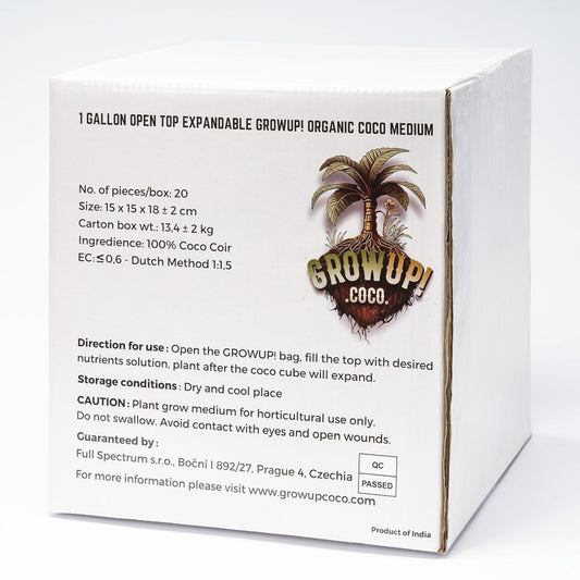 Growup! Coco Textiltopf mit dehydrierter Kokosnuss, 20er-Pack