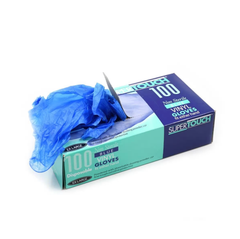 Vinyl Gloves blue M, pack of 100