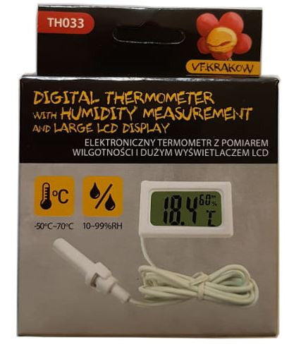 VF TH033 Digitales Thermometer und Hygrometer mit Sonde