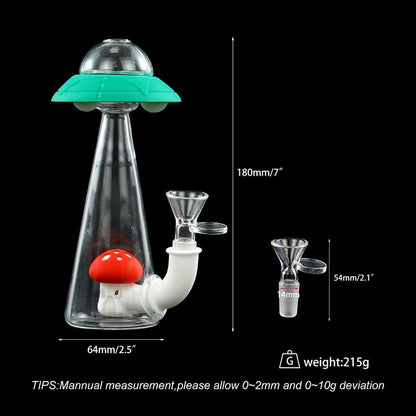 Bongthai Silikon Glas UFO Bong 18 cm ( Glow)