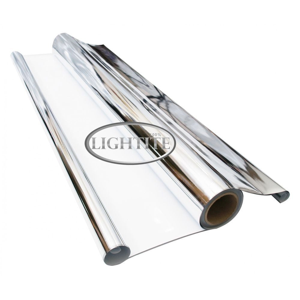 Silver reflective Mylar foil, roll 1.25x10 m, 120 micrometers