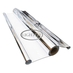 Silver reflective Mylar foil, roll 1.25x10 m, 120 micrometers