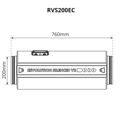 Sistema de aire Revolution Silenced V2 EC Vector 200 mm, 1345 m3/Std