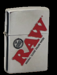 RAW Zippo Feuerzeug, SILBER LOGO