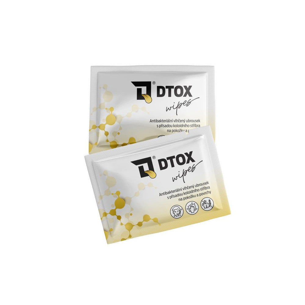 D-TOX Wipes ubrousek s koloidním stříbrem, BOX 30 ks