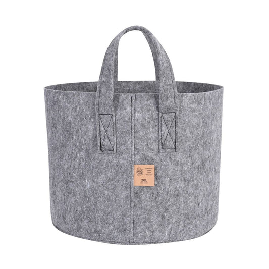 Dirt Bag Grey Fabric Pot 12 l (pot made from 100% recycled fabric)