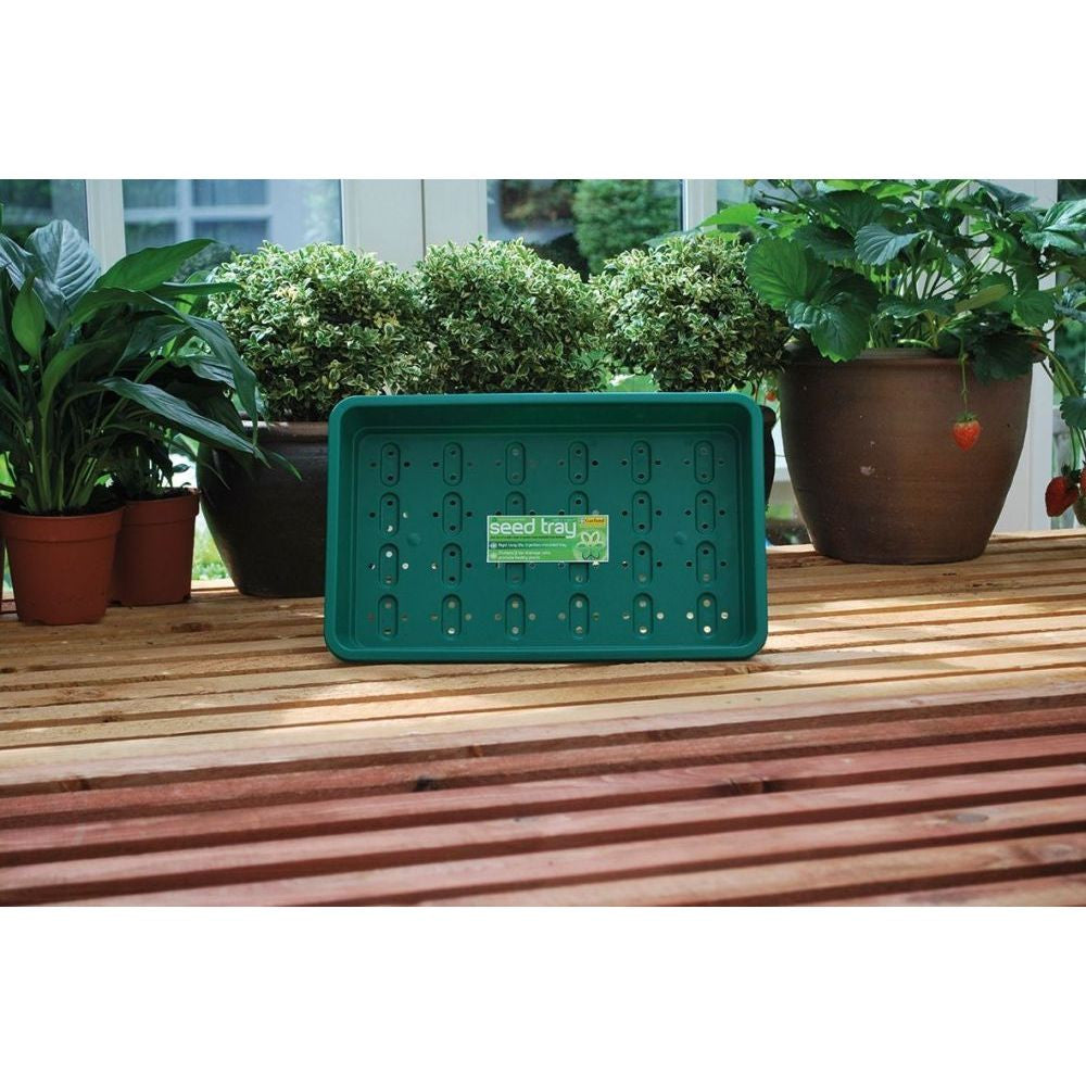 Garland Plastic Bowl Seed Tray Green with Drainage 37.5x23x6 cm