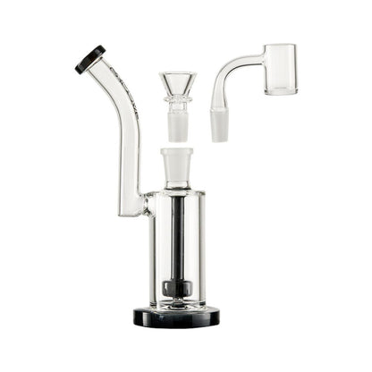 Groove Small Rig 7 "Black and Clear Bong Glass