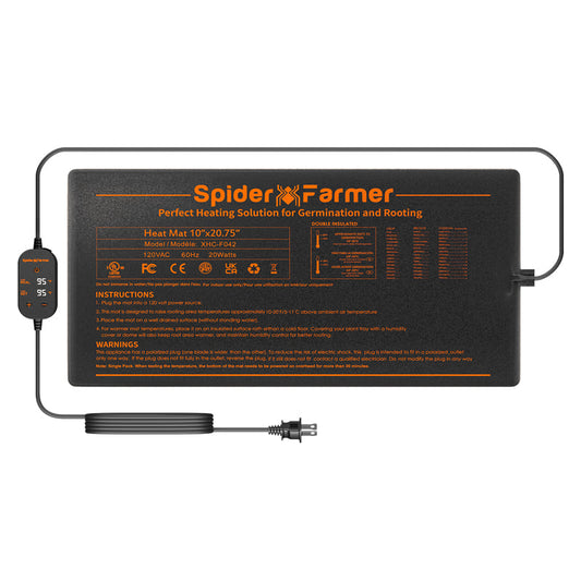 2025 New Spider Farmer 52 X 25cm Seedling Heat Mat with Temperature Controller