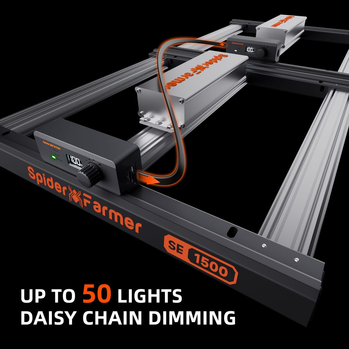 Spider Farmer SE1500 150W Led Grow Light Dimmable Samsung LM301H EVO with Bluetooth & WiFi Smart APP Control for 70x70cm