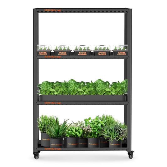 Spider Farmer 3 Tiers Metal Plant Stand with Plant Trays 