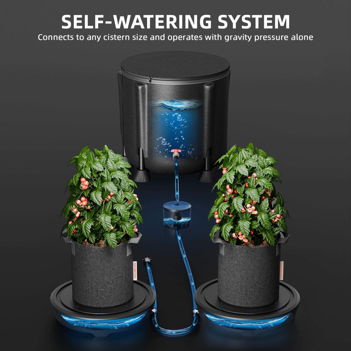 Spider Farmer 2 Pcs Self-watering System Kits For Indoor Grow Tents, Greenhouses 