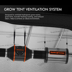 2025 Upgrade Spider Farmer® 120x60x180cm Complete Grow Tent Kit丨SF2000 301H EVO Full Spectrum LED Grow Light丨6” Clip Fan丨4” Ventilation System with Speed ​​Controller 