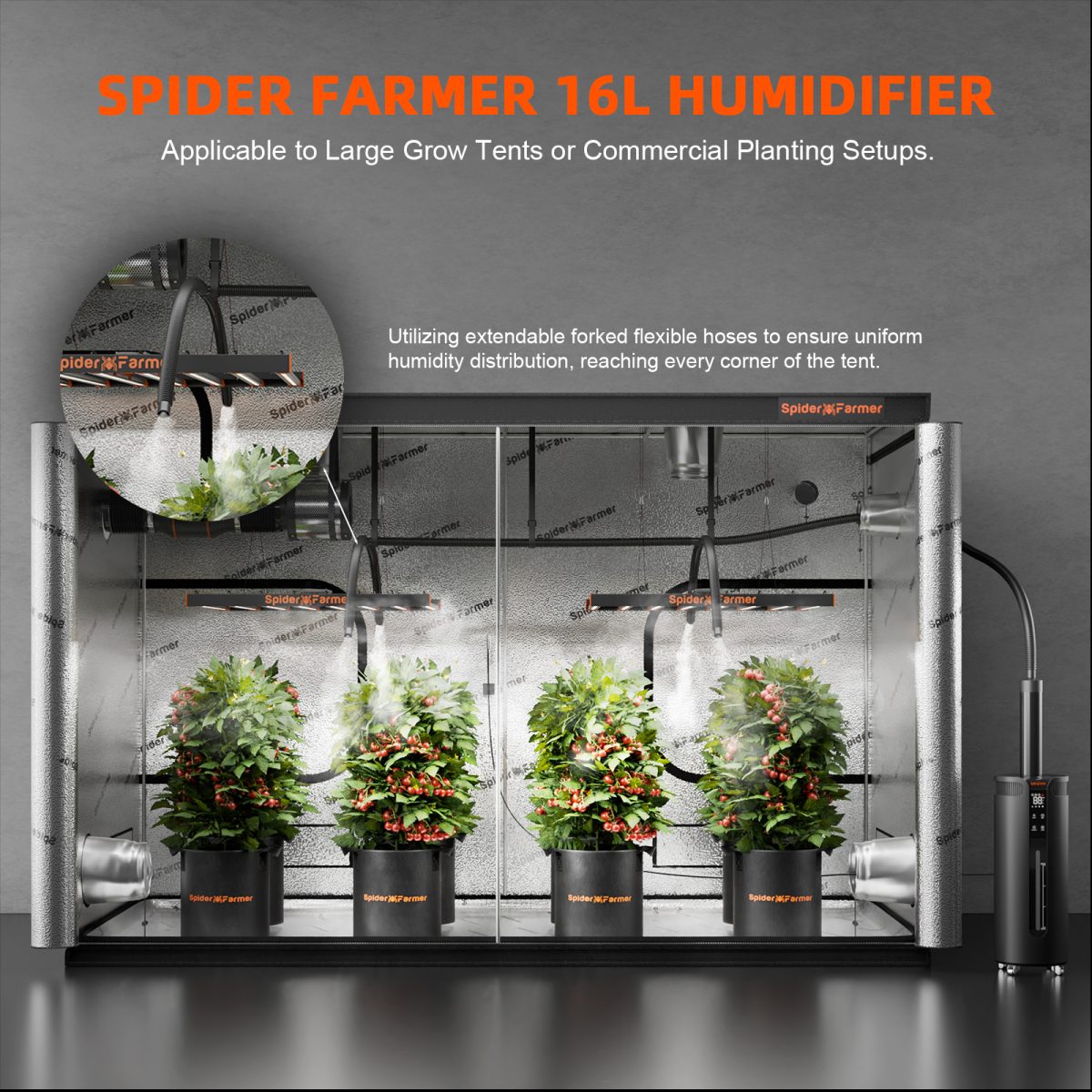 【Pre-Order】Spider Farmer 16L Cool Mist Humidifier for Plants