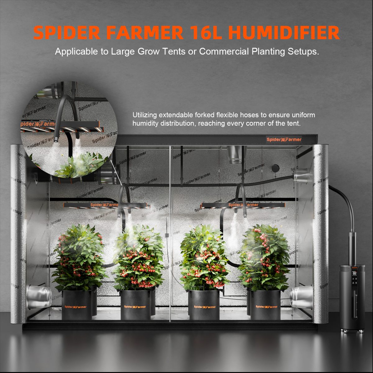 【Pre-Order】Spider Farmer 16L Cool Mist Humidifier for Plants 