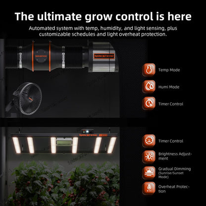 2025 Spider Farmer Genius Grow System AC10 Power Strip Kits, App-Based Smart Controls for Grow Room and Tent