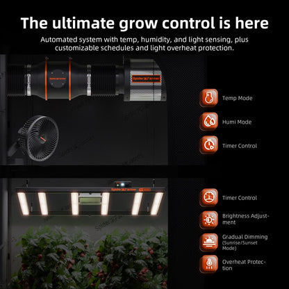 2025 Spider Farmer Genius Grow System AC5 Power Strip Kits, App-Based Smart Controls for Grow Room and Tent