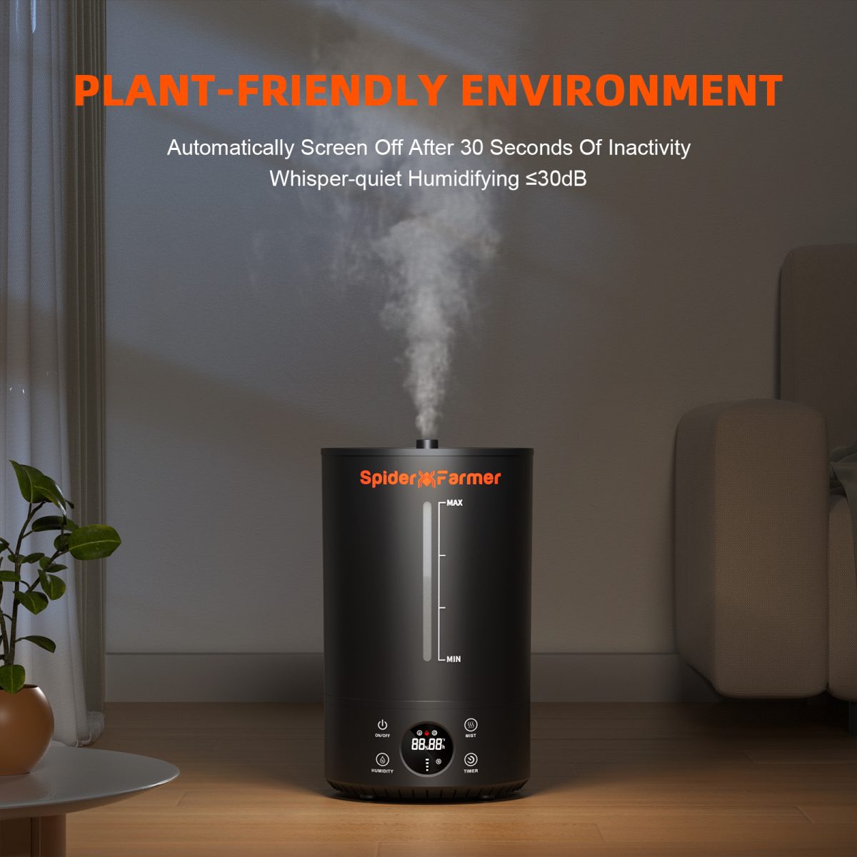 Spider Farmer 6L Cool Mist Humidifier for Plants