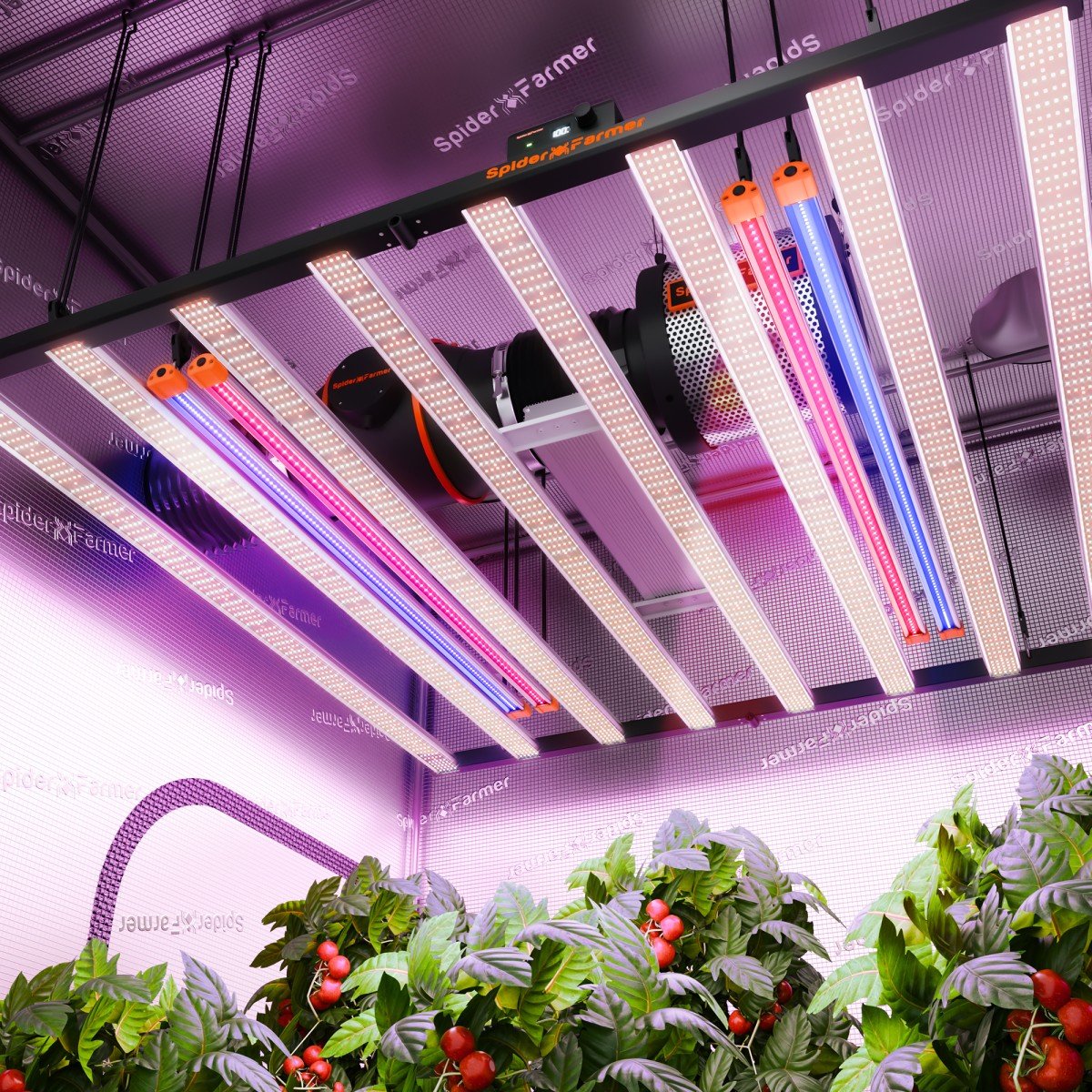 2025 Newest Spider Farmer UV60 &amp; IR30 LED Grow Light Bars Set (90cm) – Upgraded UV &amp; Infrared Supplement for Plants 