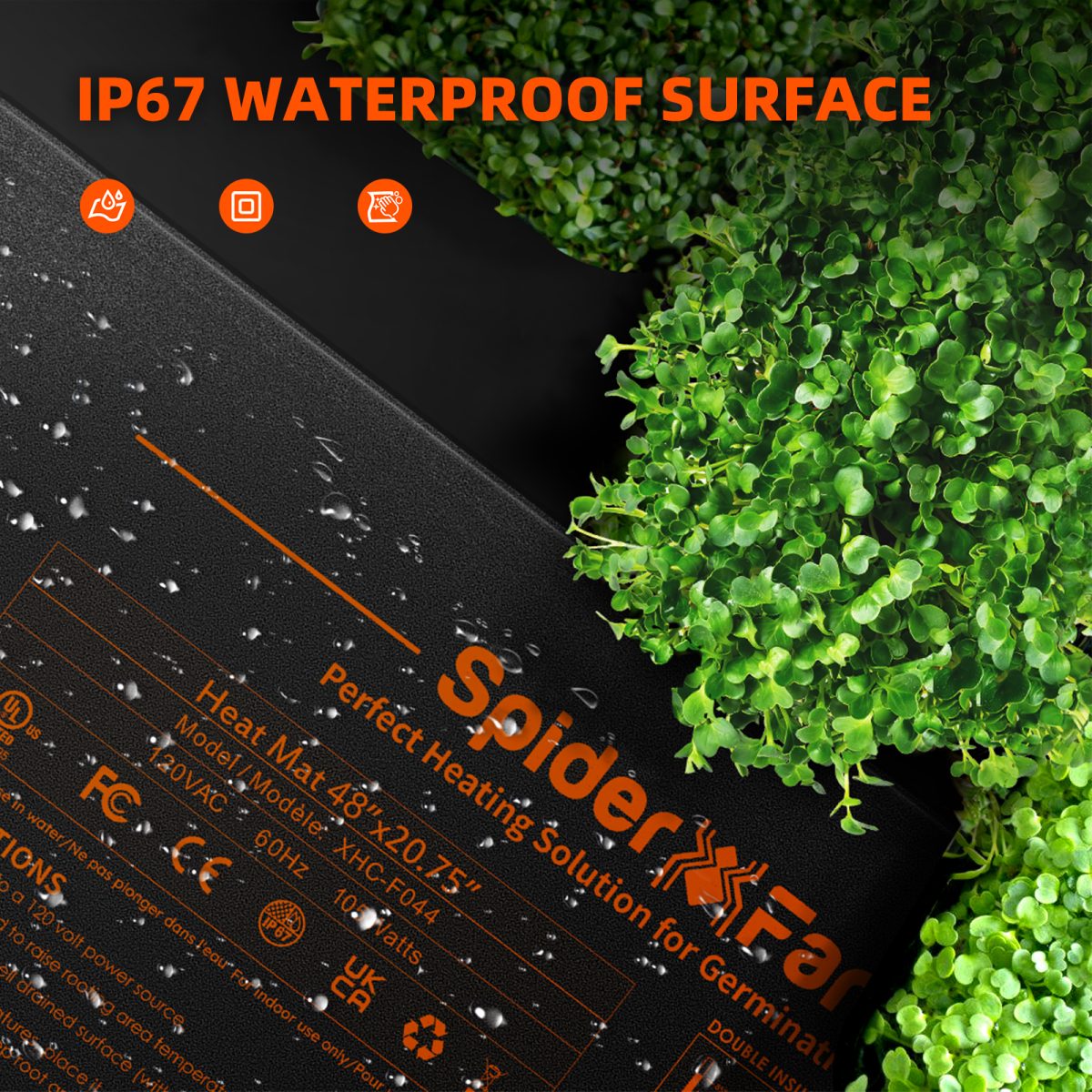 2025 New Spider Farmer Seedling Heating Mat 121 X 52cm with Controller Hydroponic Heating Pad for Germination, Indoor Gardening, Greenhouse 