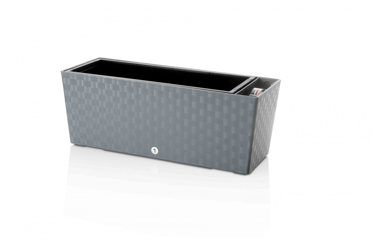Self-watering flowerpot Supreme, length 50cm stone grey