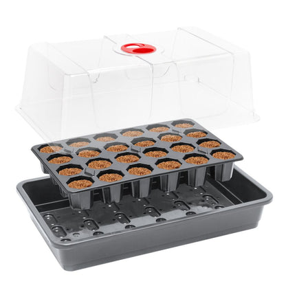 Root!t Dry Peat Free 24 Cell Propagator Kit unbeheiztes Gewächshaus, 37.5x23x18 cm