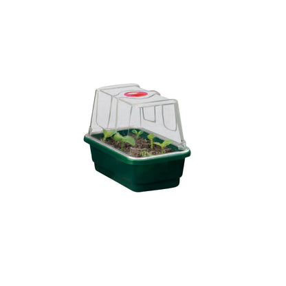 Garland Greenhouse Mini High Dome Propagator Green with drainage, hard plastic, unheated, 17x10x12 cm