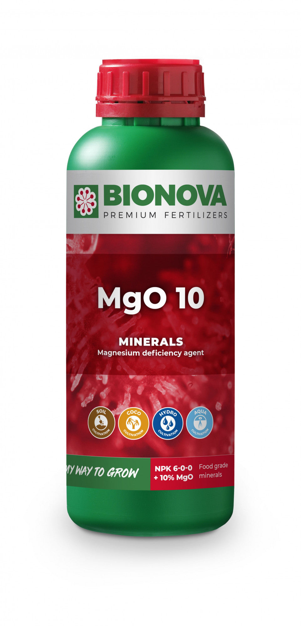 BioNova MgO 10 (Magnesium) 1 l - (mehrsprachiges Etikett inkl. DE)