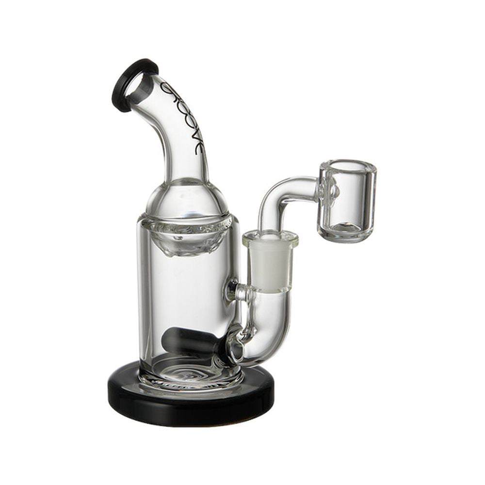 Groove Micro Tube Glass Rig Clear and Black bong sklo