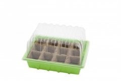 HGA Garden Propagator 32 &amp; Woodee Pot, unheated, 23x18x13 cm