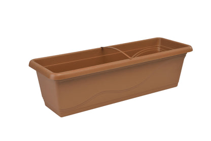 Plastkon flower box Extra Flor Brown, 60x20.5x17 cm