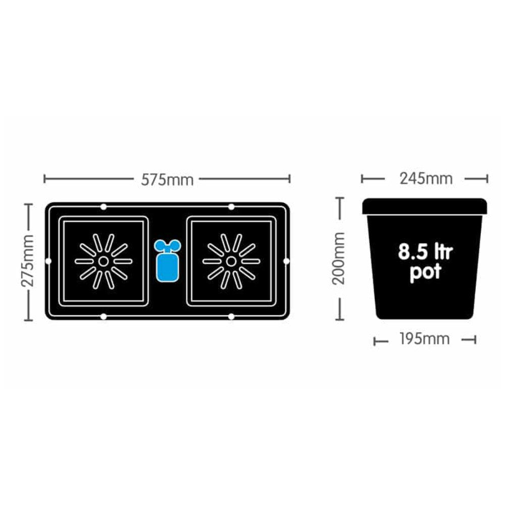 Autopot Easy2Grow, 100 Töpfe OHNE TANK (Aquavalve5)