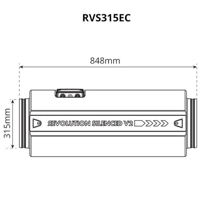 Sistema de aire Revolution Silenced V2 EC Vector Low Power 315 mm, 2224 m3/Std