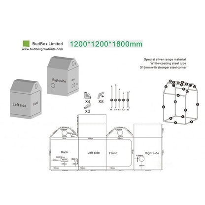 BudBox LITE-RM 120x120x180 cm