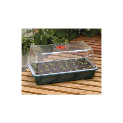 Garland Gewächshaus Large High Dome Propagator mit Drainage Green BOX, Hartplastik, unbeheizt, 37,5x23x18 cm